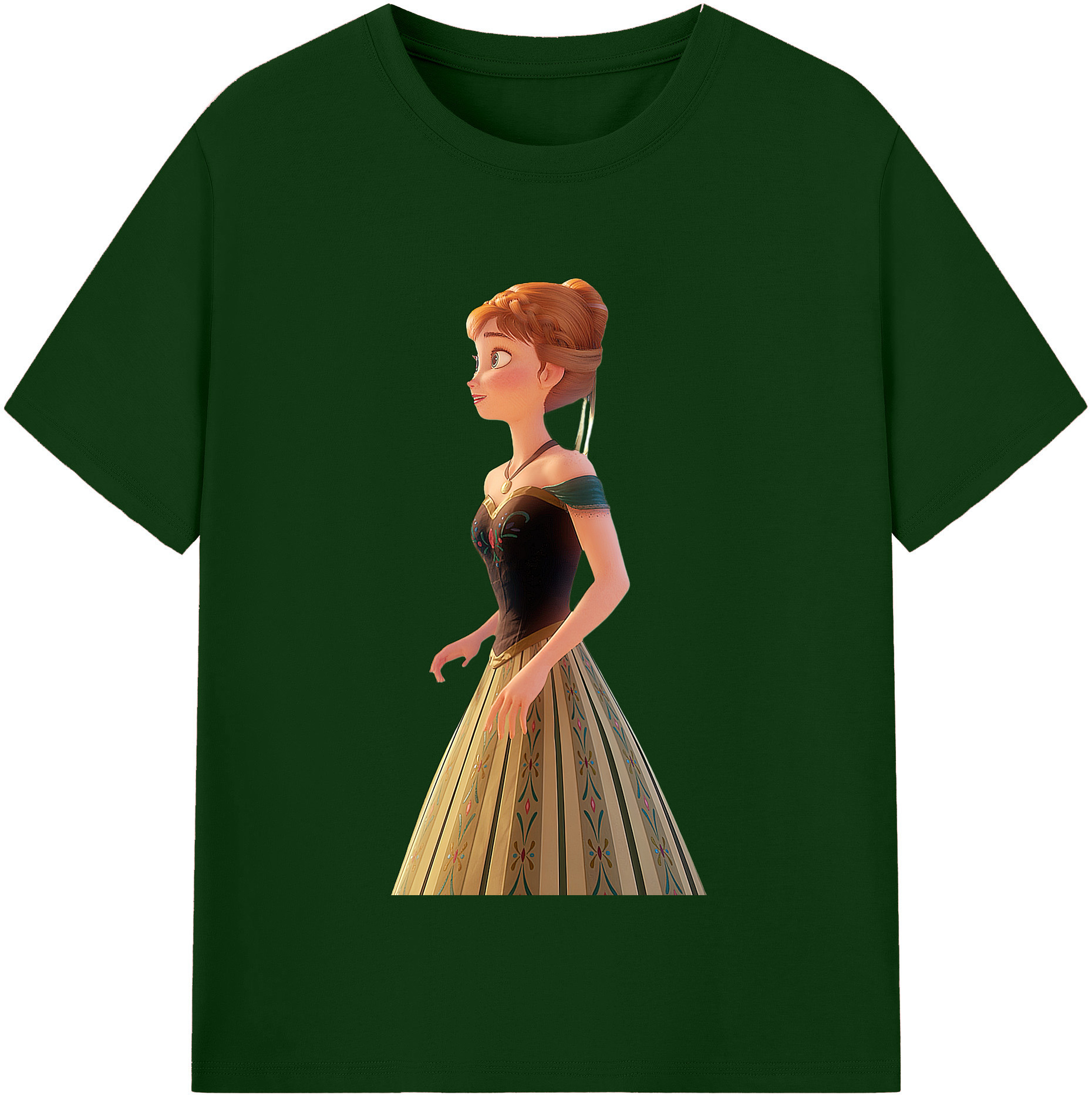 （画像用） アナと雪の女王 アンナ エルサ Frozen Anna Elsa 綿100％半袖Tシャツ（フロントプリント）